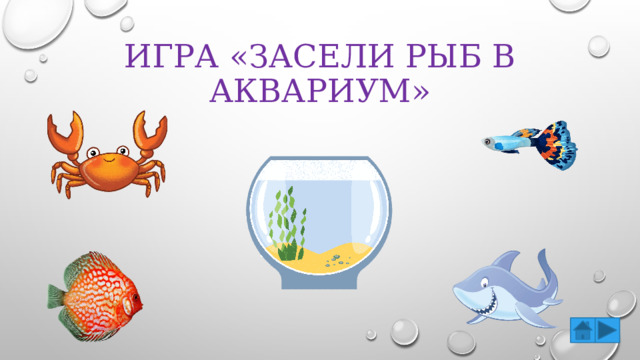Игра «Засели рыб в аквариум» 