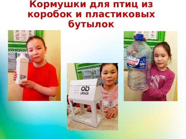 Кормушки для птиц из коробок и пластиковых бутылок 