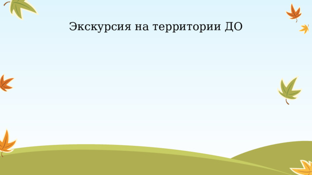 Экскурсия на территории ДО 