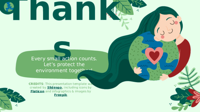 Thanks Every small action counts. Let’s protect the environment together! 