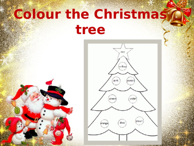Colour the Christmas tree  