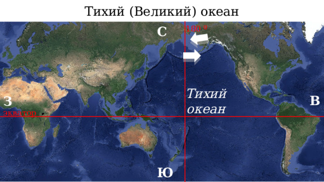 Тихий (Великий) океан 180 º С Тихий океан В З экватор Ю 