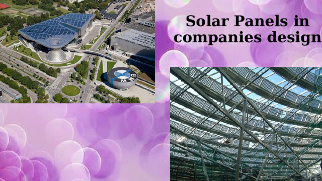 Solar Panels in companies design 