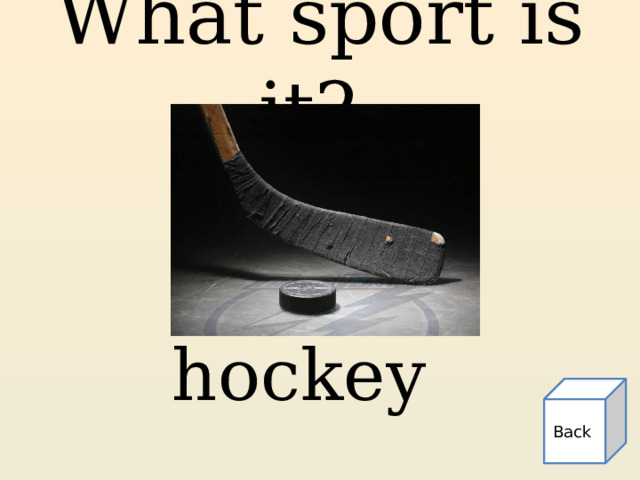 What sport is it? hockey Back 