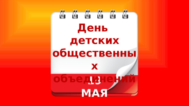 День детских общественных объединений 19 МАЯ 