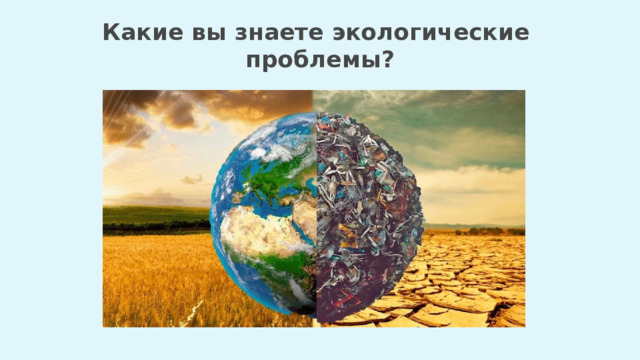 Какие вы знаете экологические  проблемы? 