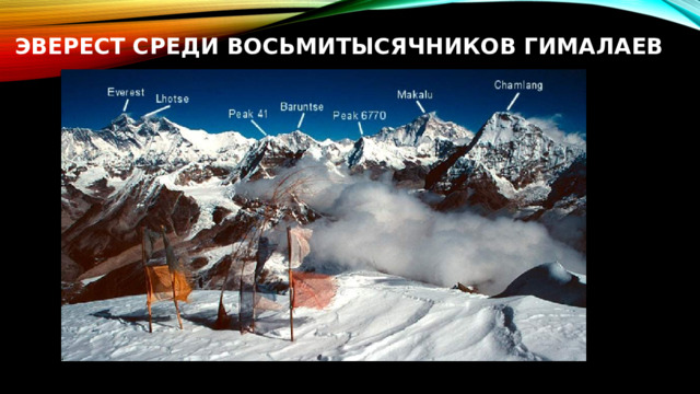 Эверест среди восьмитысячников Гималаев   