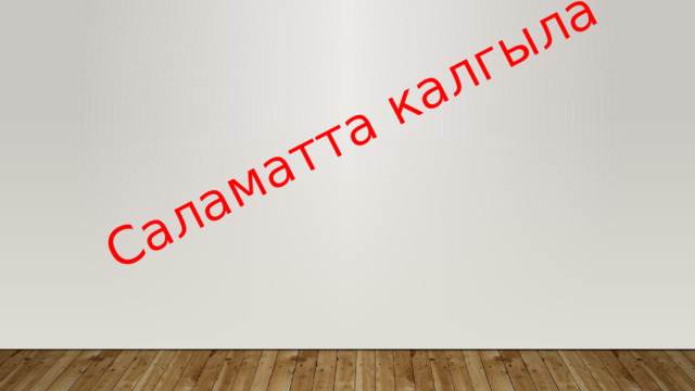 Саламатта калгыла 