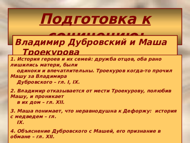 Презентация на тему : " Дубровский"