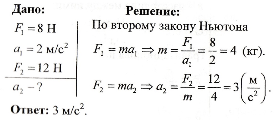 Решение задач по теме законы Ньютона