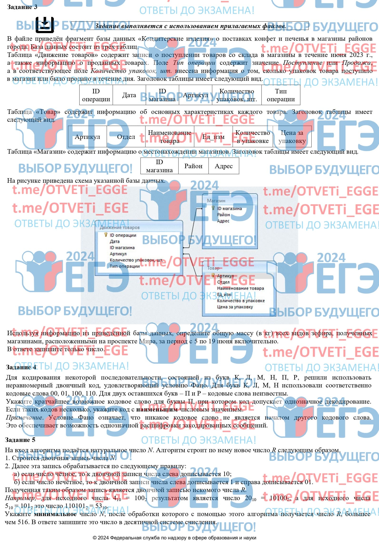 ЕГЭ–2024, информатика. задания, ответы, решения 7 июня 2024