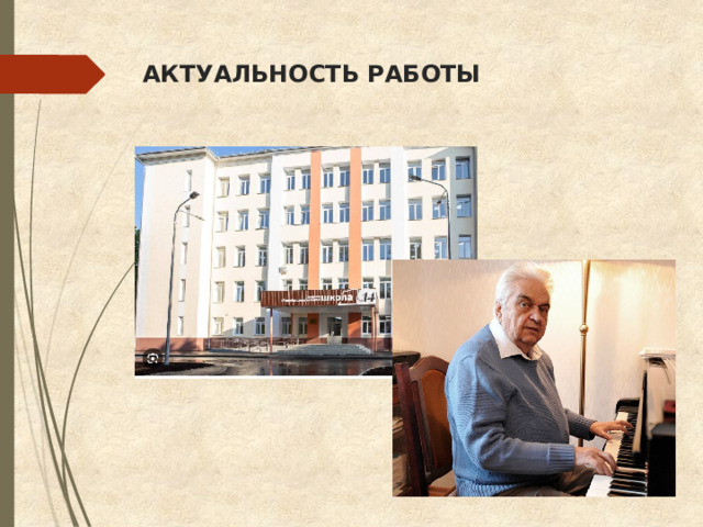 АКТУАЛЬНОСТЬ РАБОТЫ 