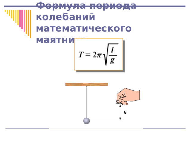 Формула периода колебаний математического маятника 