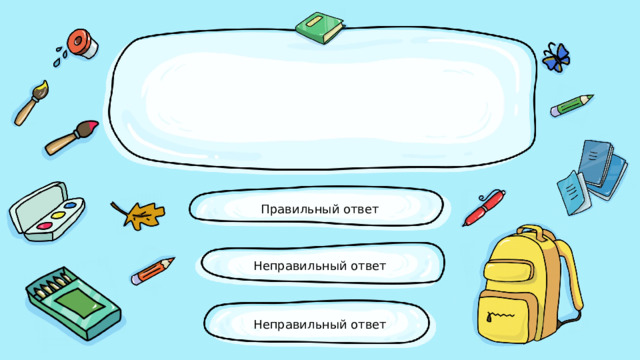 Правильный ответ Неправильный ответ Неправильный ответ 