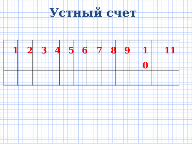 Устный счет 1 2   3   4   5   6   7   8     9 10   11     