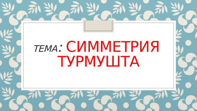 тема : Симметрия  турмушта 