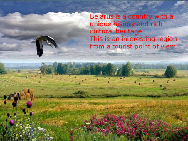 Belarus is a country with a unique history and rich cultural heritage. This is an interesting region from a tourist point of view. 