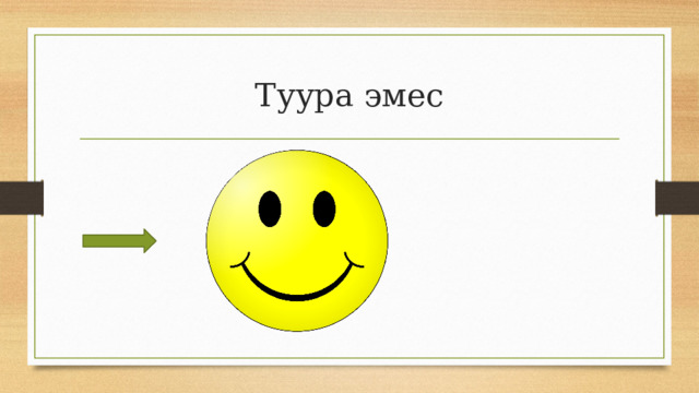 Туура эмес 