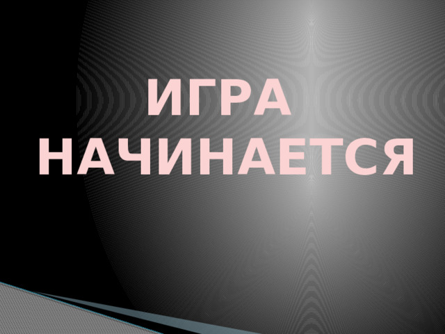 ИГРА  НАЧИНАЕТСЯ 