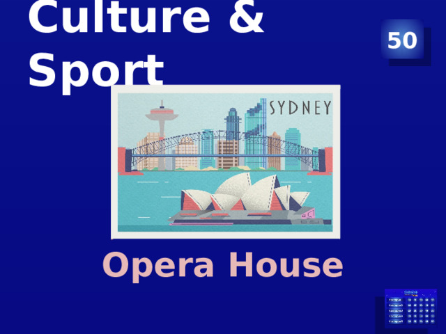 Culture & Sport 50 Opera House 