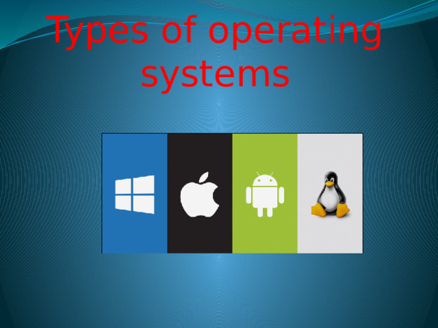 Types of operating systems    