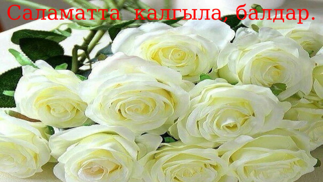 Саламатта калгыла, балдар. Саламатта калгыла, балдар. 