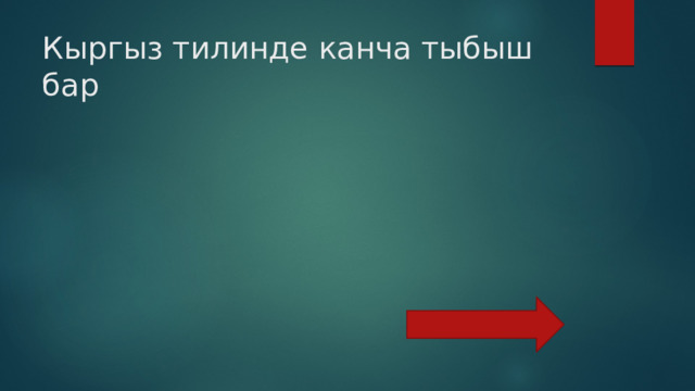 Кыргыз тилинде канча тыбыш бар 
