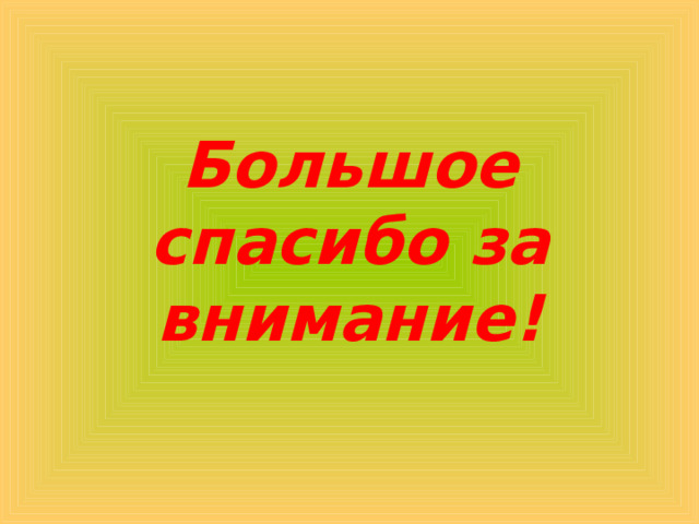Большое спасибо за внимание! 