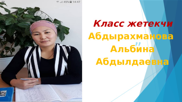    Класс жетекчи Абдырахманова Альбина Абдылдаевна 