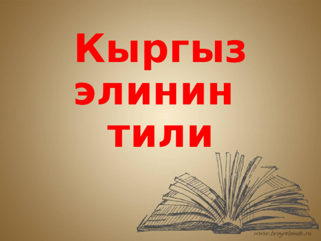 Кыргыз элинин  тили  