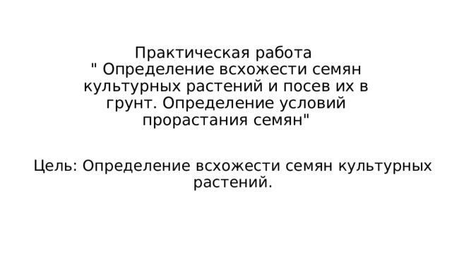 Практическая работа  