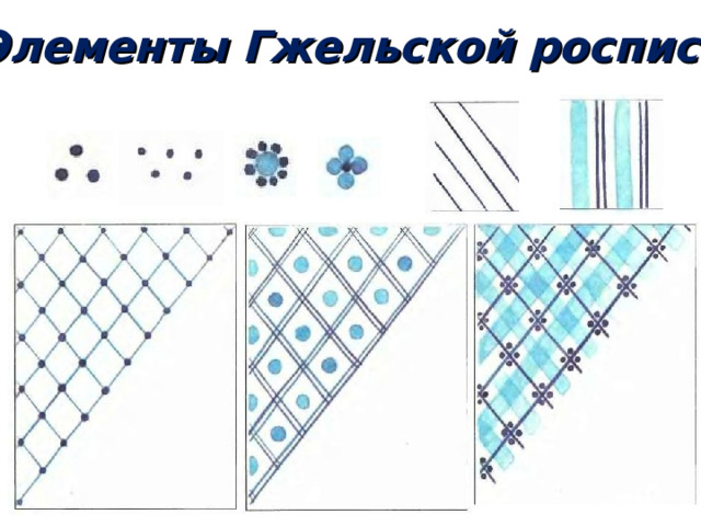 Элементы Гжельской росписи 