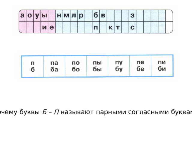 Почему буквы Б – П называют парными согласными буквами? 