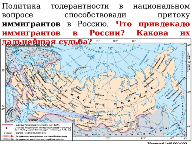 Политика толерантности в национальном вопросе способствовали притоку иммигрантов в Россию. Что привлекало иммигрантов в России? Какова их дальнейшая судьба? 