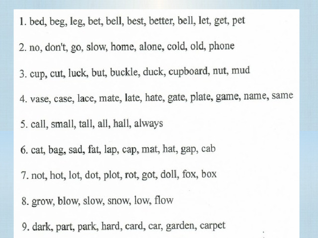 Phonetic exercise 