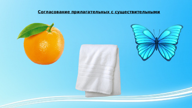 Согласование прилагательных с существительными 