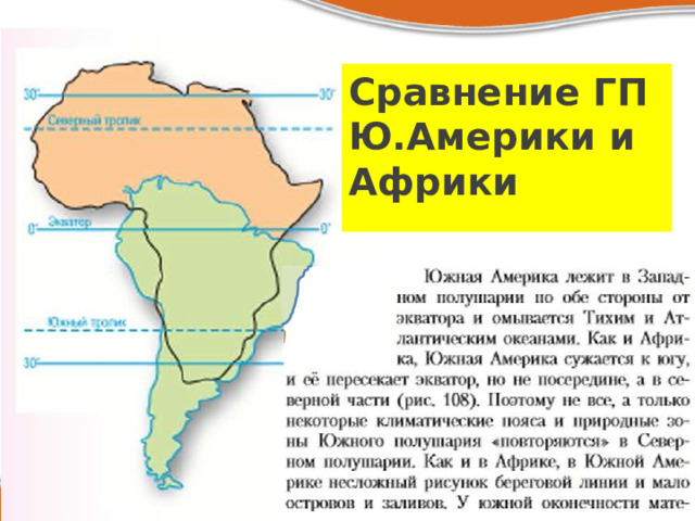 Сравнение ГП Ю.Америки и Африки 