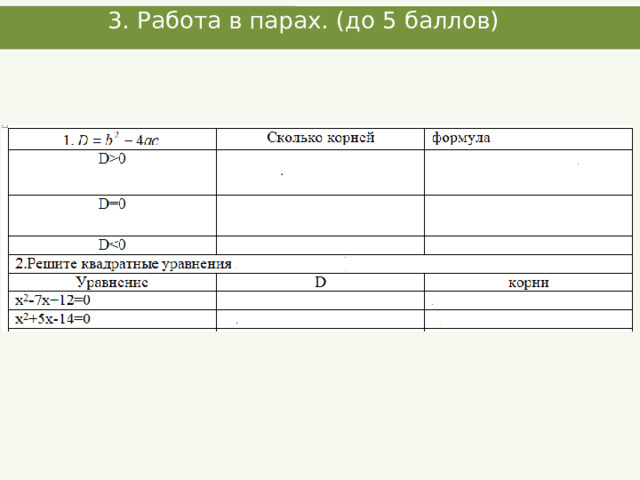 3. Работа в парах. (до 5 баллов)  