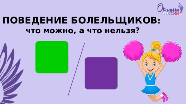 ПОВЕДЕНИЕ БОЛЕЛЬЩИКОВ : что можно, а что нельзя? 