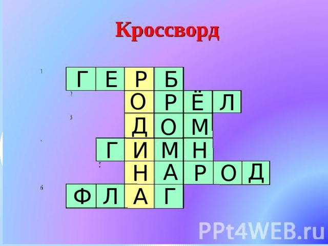 Г Е Р Б Р Ё Л О Д О М И М Г Н Д А Н Р О Ф Л А Г 