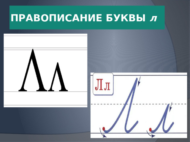 ПРАВОПИСАНИЕ БУКВЫ л 
