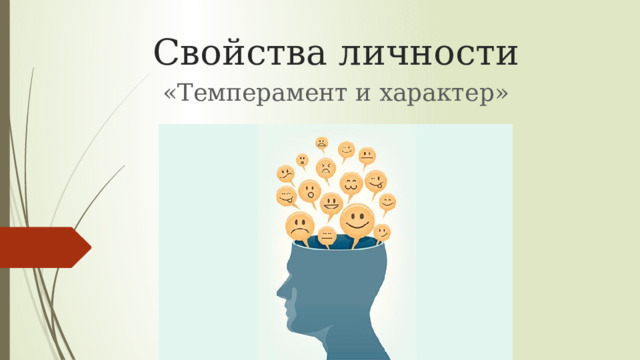Свойства личности «Темперамент и характер» 