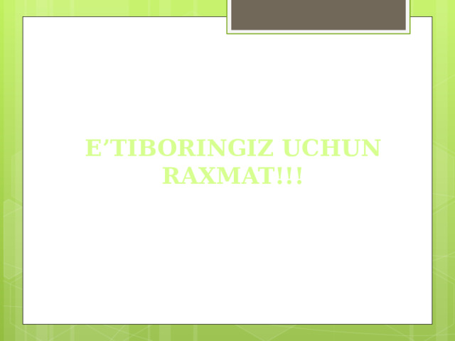 E’TIBORINGIZ UCHUN RAXMAT!!! 