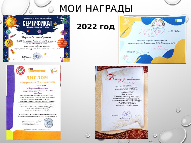 Мои награды 2022 год 