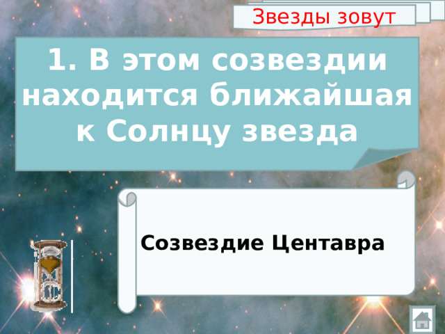 Звезды зовут 1. В этом созвездии находится ближайшая к Солнцу звезда Созвездие Центавра 