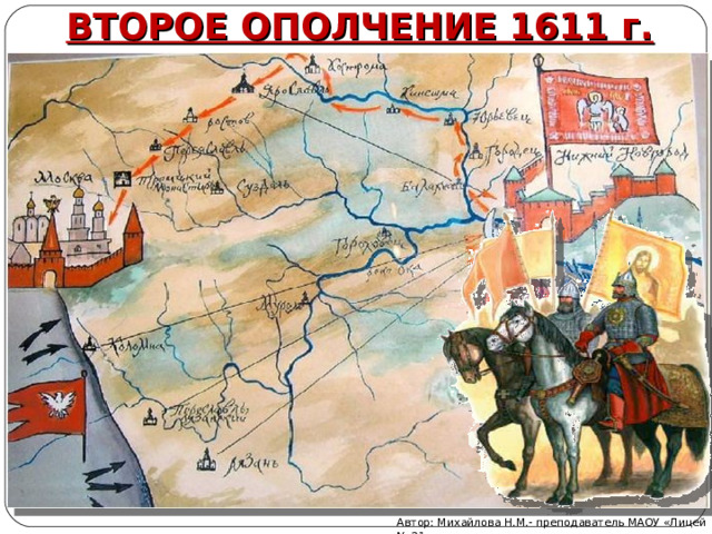 ВТОРОЕ ОПОЛЧЕНИЕ 1611 г. Автор: Михайлова Н.М.- преподаватель МАОУ «Лицей № 21» 