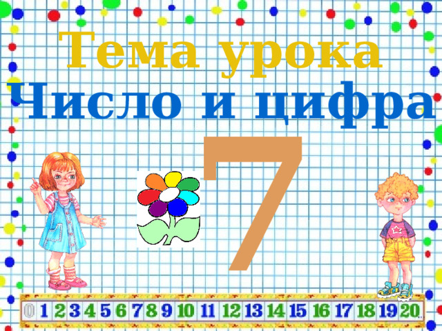 Тема урока Число и цифра 7 