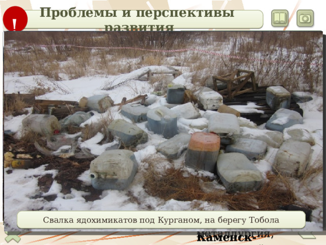  ! Проблемы и перспективы развития Почти вся территория Урала подвержена мощной антропогенной нагрузке. Особенно негативное влияние на состояние окружающей среды в районе оказывают горнодобывающая промышленность, черная и цветная металлургия, химическая и нефтехимическая, тепло- и гидроэнергетика, лесозаготовка.  В настоящее время Урал считается зоной экологического бедствия, 7 городов занесены в 