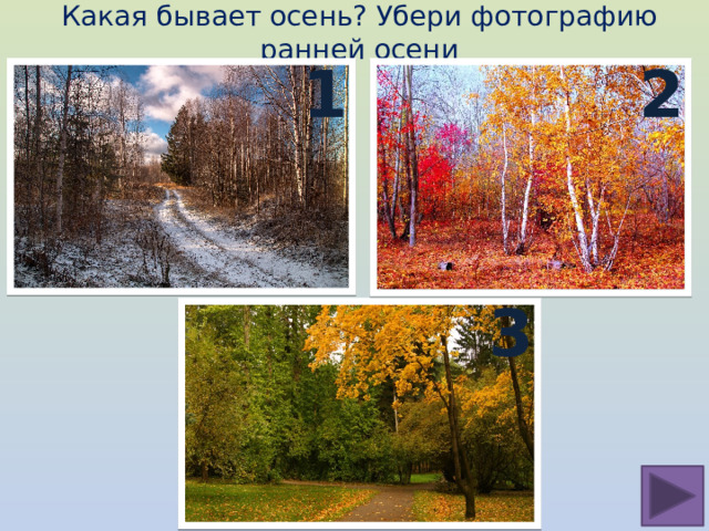 Какая бывает осень? Убери фотографию ранней осени 1 2 3 