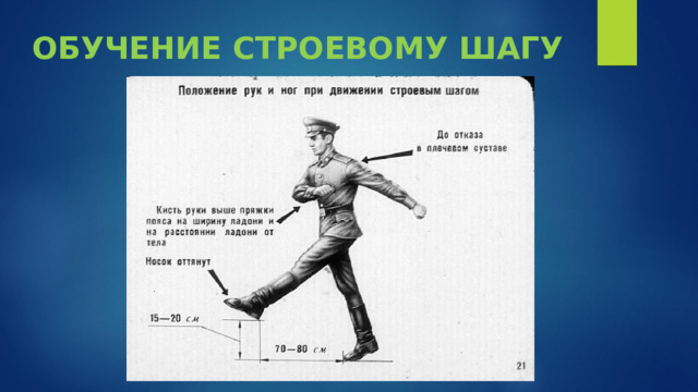 ОБУЧЕНИЕ СТРОЕВОМУ ШАГУ 